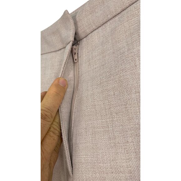 H&M Womens Pink Tweed Dress Career Pants Crop Size 6 RCC10458 EUC pockets - Picture 3 of 8